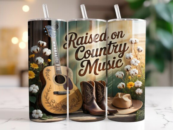 20oz Country Western Music Lover Tumbler Review for Embroidery Projects