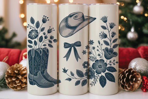 Blue Vintage Western Floral Tumbler Wrap Review