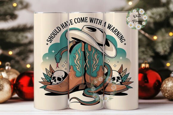 Cowboy Boots Snake Tumbler Wrap Design Review