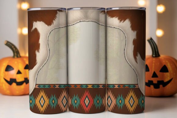 Cowhide Western Tumbler Wrap PNG Review for Real Embroidery Projects