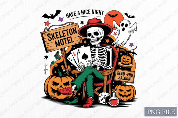 Halloween Cowboy PNG, Vintage Motel PNG: A Designer’s Practical Take