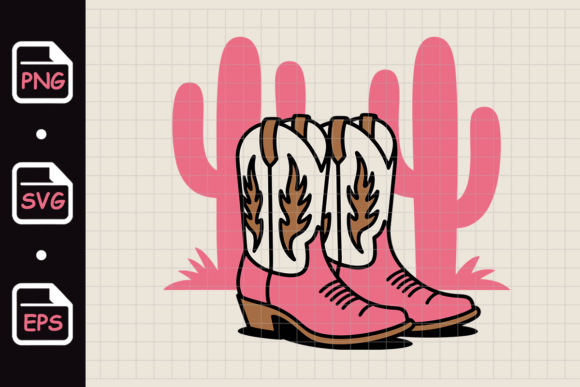 Pink Cowboy Boots with Cactus Embroidery Design Review