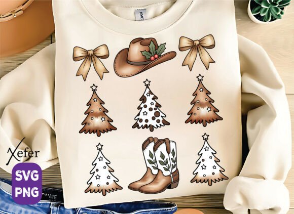 Western Christmas Coquette for Real Embroidery Projects