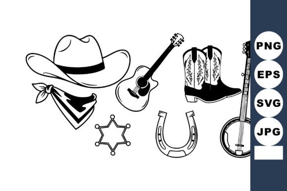 Western Country Music Icons Cowboy Hat B Review