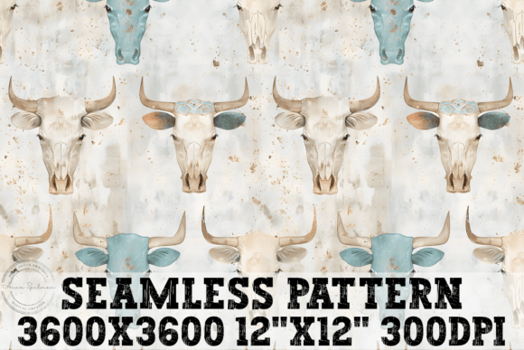 Western Skulls Seamless Pattern Review