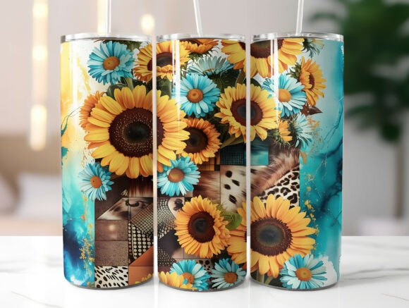 Western Sunflower Floral Tumbler Wrap Review for Embroidery Projects